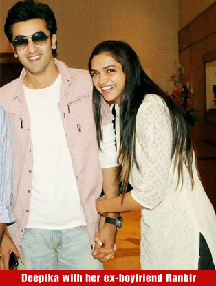 Deepika with her ex-boyfriend Ranbir Kapoor