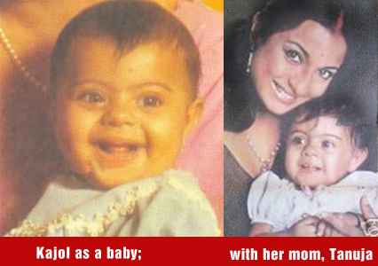 Kajol as a baby