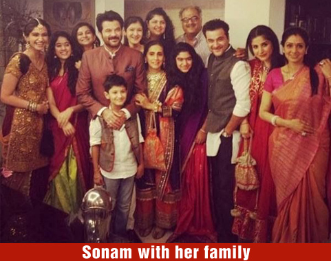 Sonam with her family