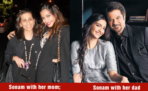 Sonam with her parents