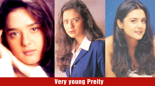 Preity in her younger age Preity in her younger age